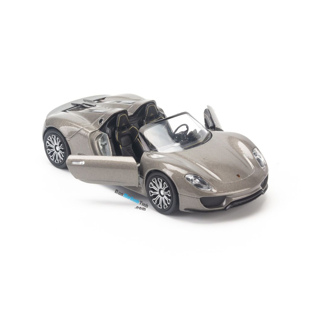 Mô hình xe Porsche 918 Spyder Concept 1:36 Welly Grey (4)