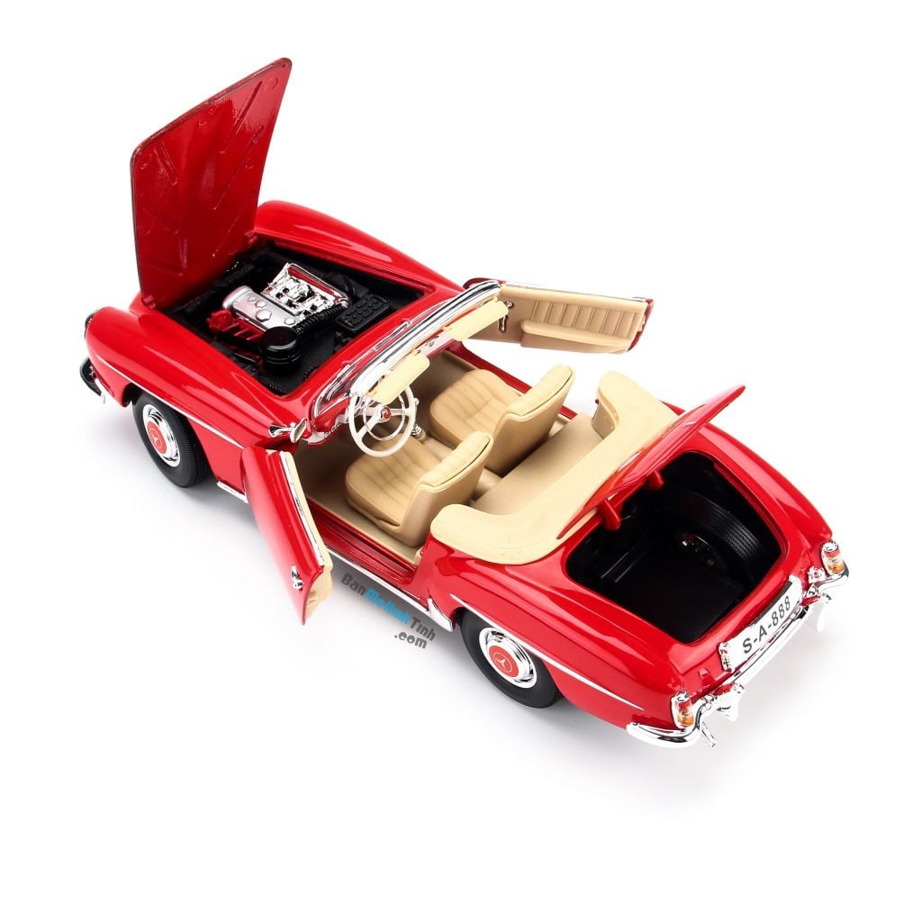 Mô hình xe Mercedes Benz 190SL 1955 Red 1:18 Maisto