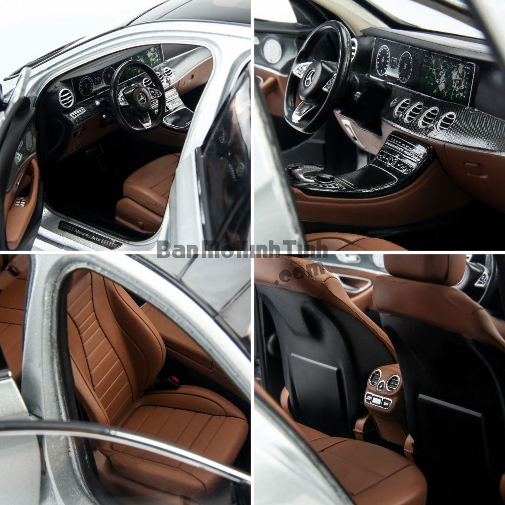 Mô hình xe Mercedes-Benz E300 AMG Silver 1:18 Iscale (10)