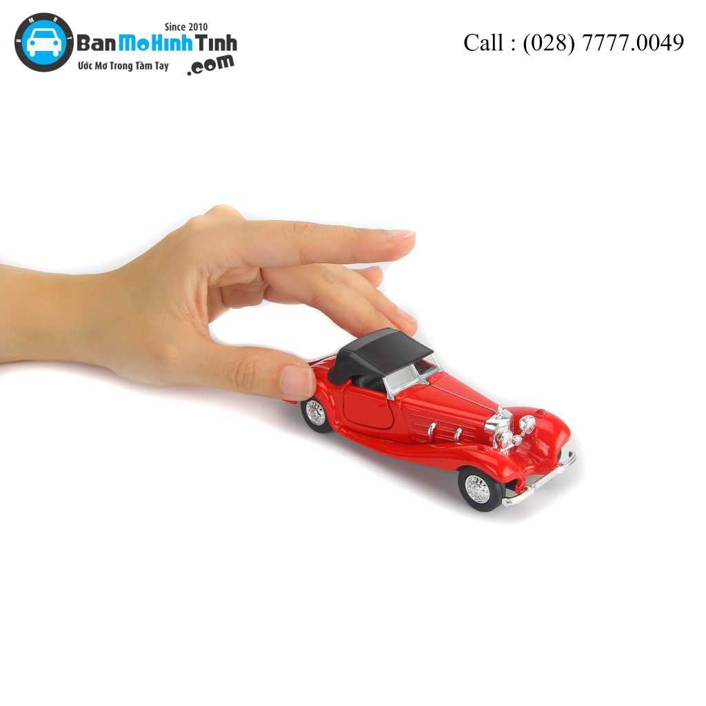 Mô hình xe Mercedes Benz 500K Type Coupe Red 1:36 Welly- 98879H