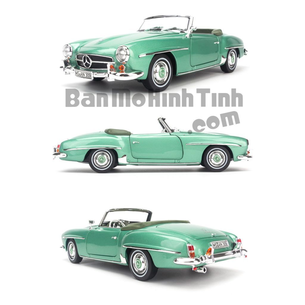 Mô hình xe Mercedes Benz 190SL 1957 1:18 Norev Green (3)