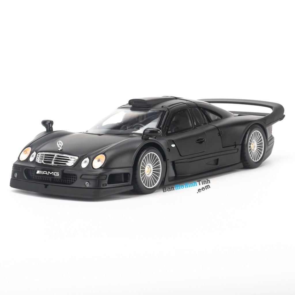 Mô hình xe đua Mercedes-Benz CLK-GTR Street Version 1:18 Maisto Matte Black (1)
