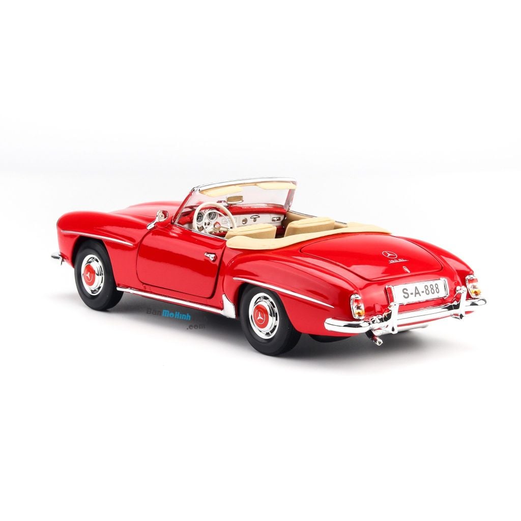 Mô hình xe Mercedes Benz 190SL 1955 Red 1:18 Maisto