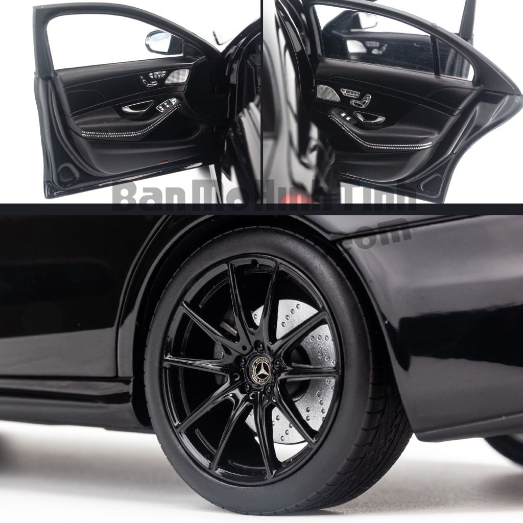 Mô hình xe Mercedes-Benz S450L 2018 1:18 Norev Black (5)