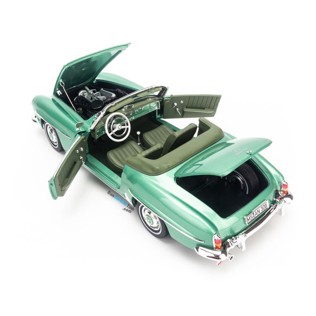 Mô hình xe Mercedes Benz 190SL 1957 1:18 Norev Green (9)
