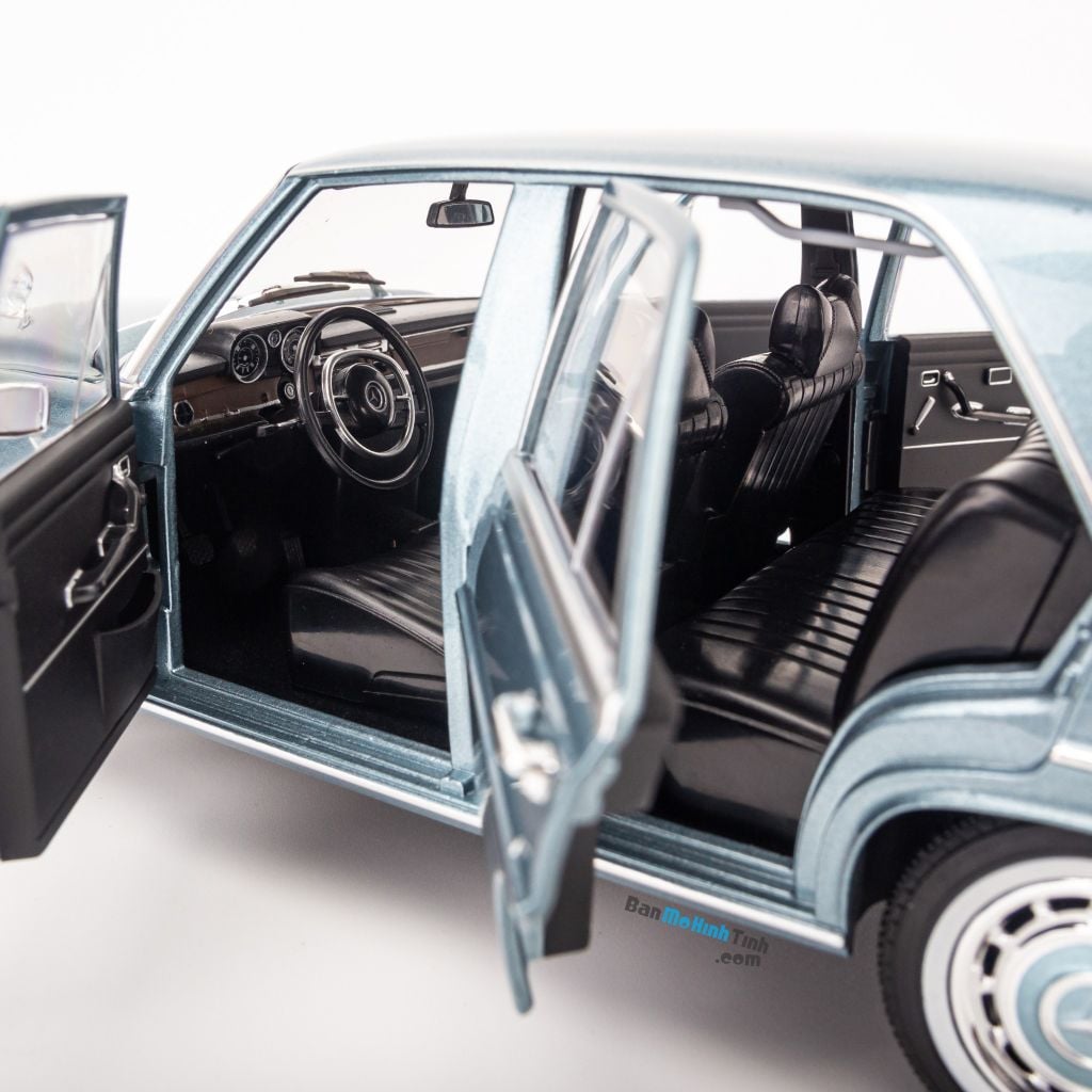 Mô hình xe cổ Mercedes-Benz 280SE 1968 1:18 Norev Light Blue Metallic (6)