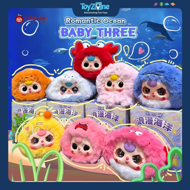 Mô hình Blind box Móc khóa Gấu bông Baby Three Romantic Ocean ( Đại Dương Lãng Mạn ) BABY THREE