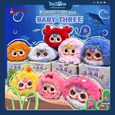 Mô hình Blind box Móc khóa Gấu bông Baby Three Romantic Ocean ( Đại Dương Lãng Mạn ) BABY THREE
