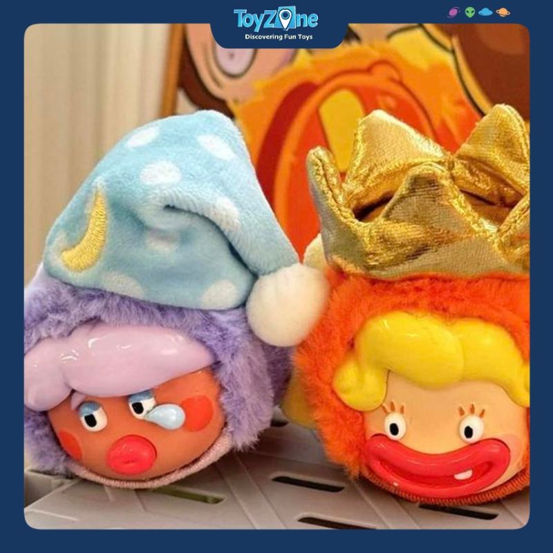 Mô hình Blind Box Móc khoá Gấu bông Cry HaHa Ugly And Cute Family Pajama Party SPRING HOUSE