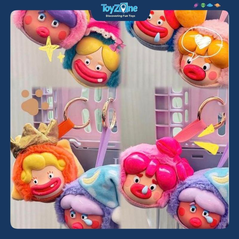 Mô hình Blind Box Móc khoá Gấu bông Cry HaHa Ugly And Cute Family Pajama Party SPRING HOUSE