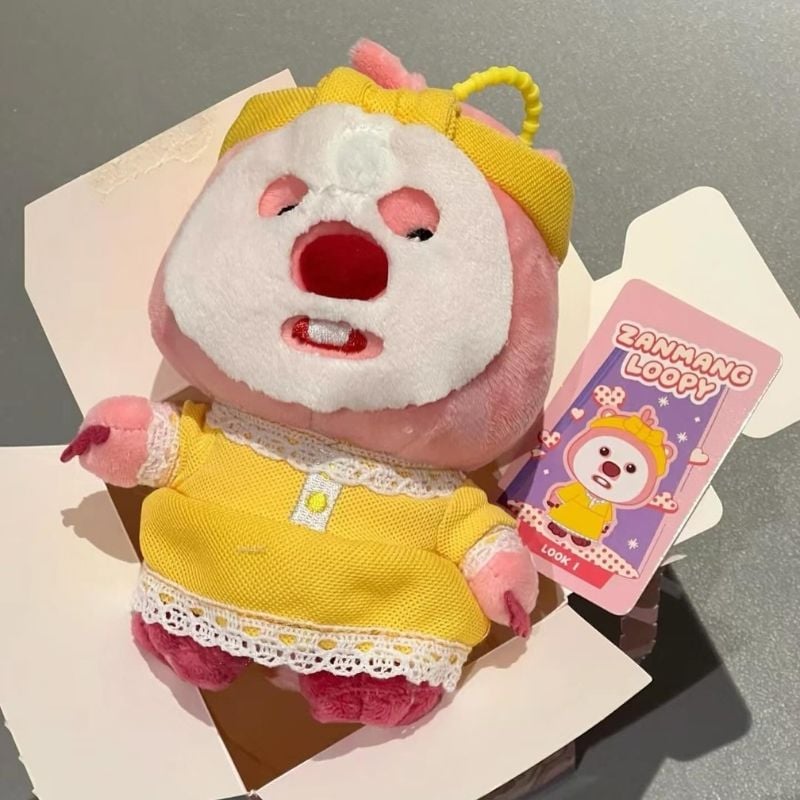 Móc khóa gấu bông đồ chơi Blind box Zanmang Loopy Cute Ruby Series MINISO