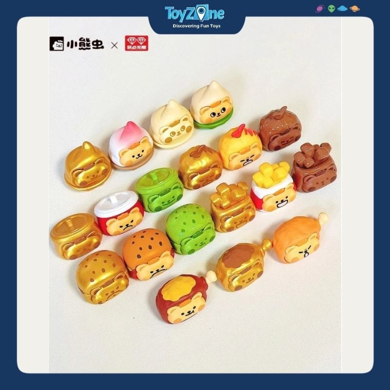 Mô hình đồ chơi Blind Bag Bear Bug Happy Meal Candy Bean Series ( Bữa Ăn Vui Vẻ ) BearisBug