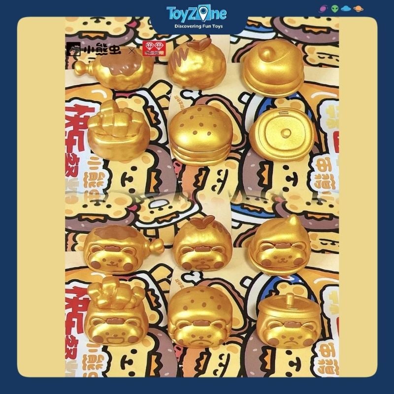 Mô hình đồ chơi Blind Bag Bear Bug Happy Meal Candy Bean Series ( Bữa Ăn Vui Vẻ ) BearisBug