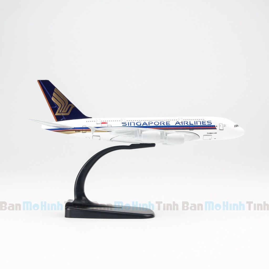 Mô hình máy bay Singapore Airbus A380 20cm Everfly