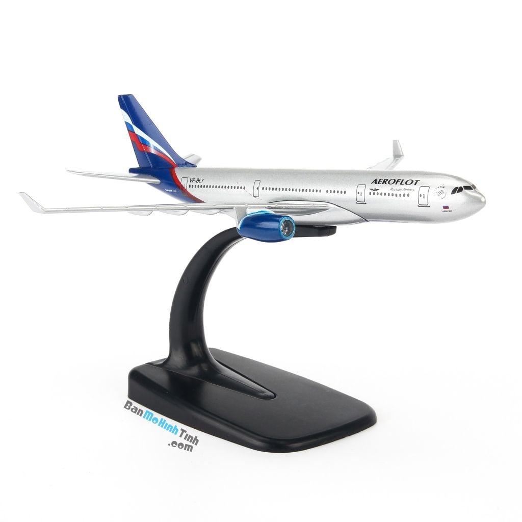 Mô hình máy bay tĩnh Aeroflot Russian Airlines Airbus A330 16cm Everfly giá rẻ (1)