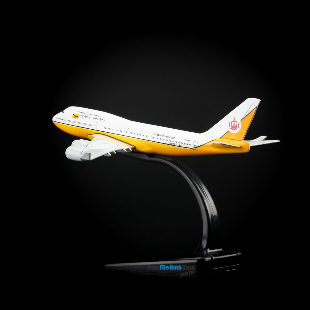 Mô hình máy bay tĩnh Royal Brunei Airlines Boeing B747 16cm Everfly giá rẻ (9)