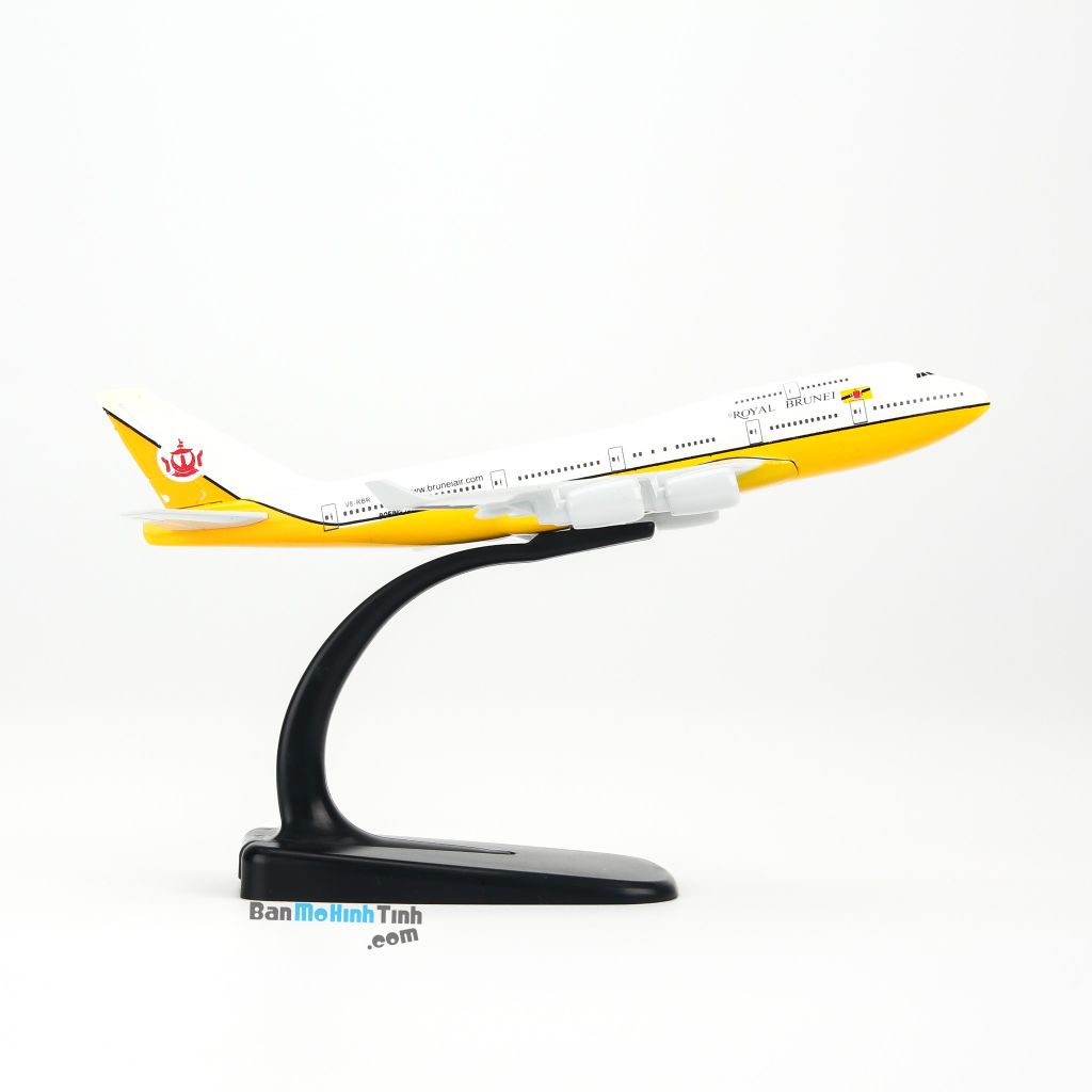 Mô hình máy bay tĩnh Royal Brunei Airlines Boeing B747 16cm Everfly giá rẻ (3)