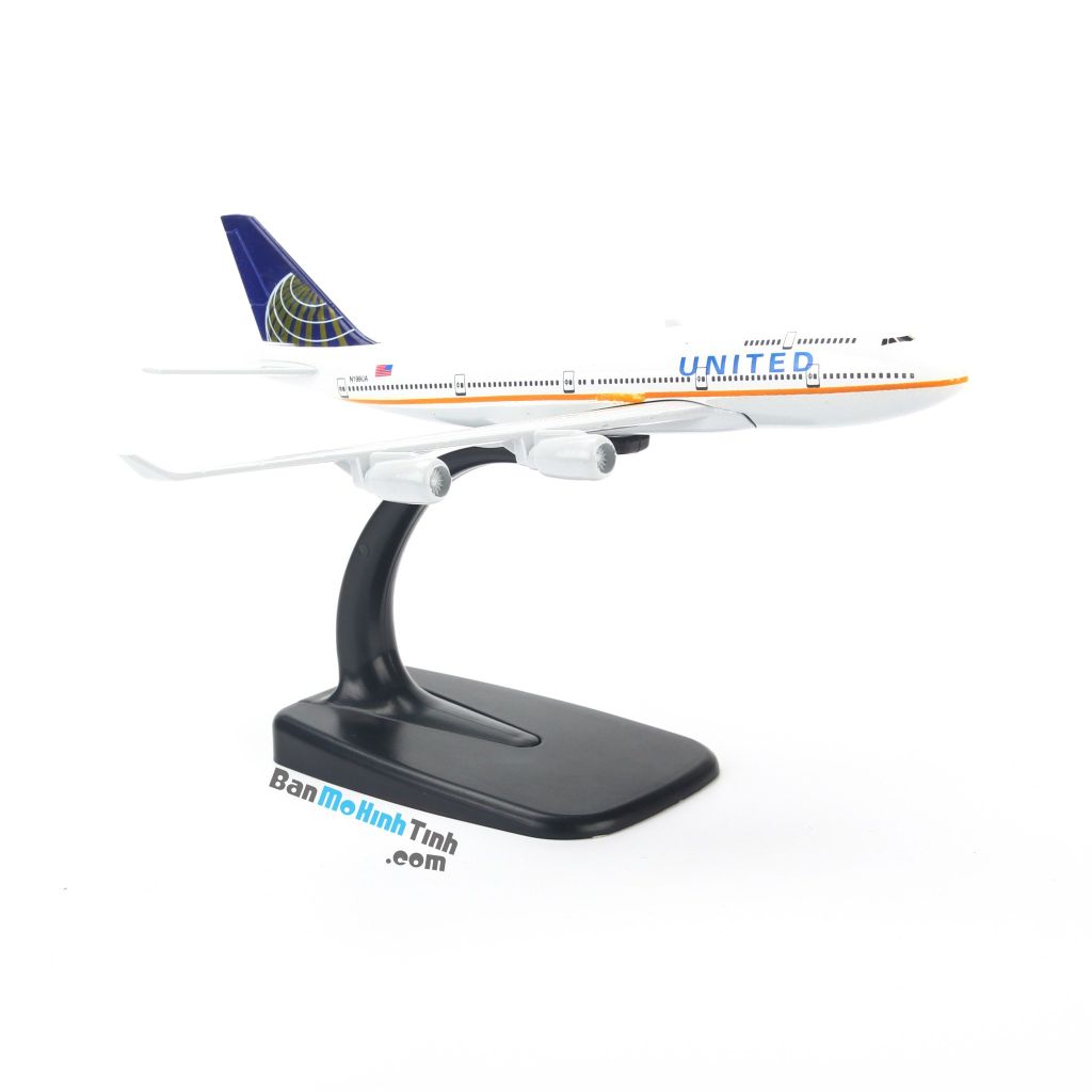 Mô hình máy bay tĩnh United Airlines Boeing B747 16cm Everfly giá rẻ (1)