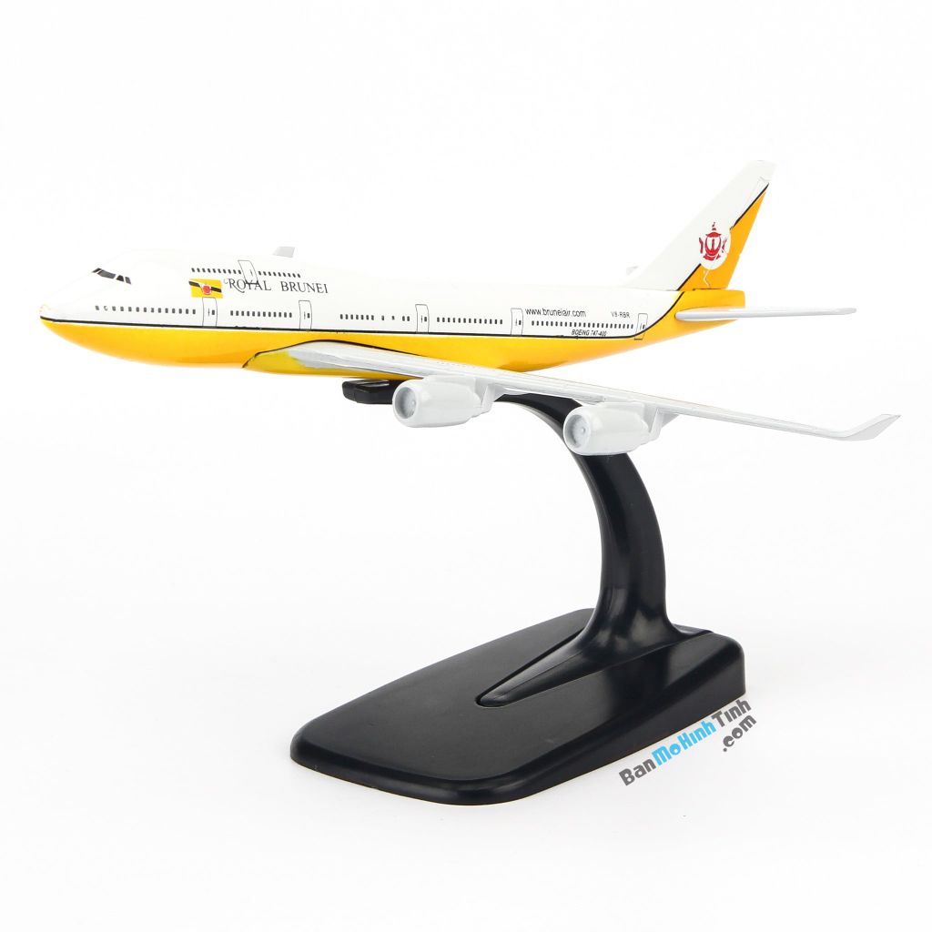 Mô hình máy bay tĩnh Royal Brunei Airlines Boeing B747 16cm Everfly giá rẻ (2)