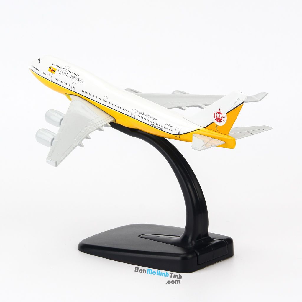 Mô hình máy bay tĩnh Royal Brunei Airlines Boeing B747 16cm Everfly giá rẻ (5)