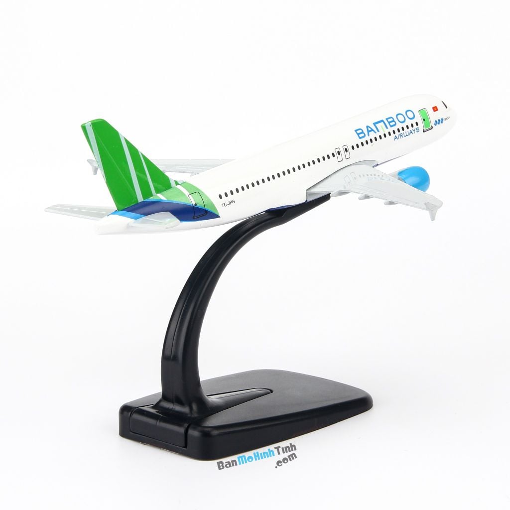 Mô hình máy bay tĩnh Bamboo Airways Airbus A320 16cm Everfly giá rẻ (4)