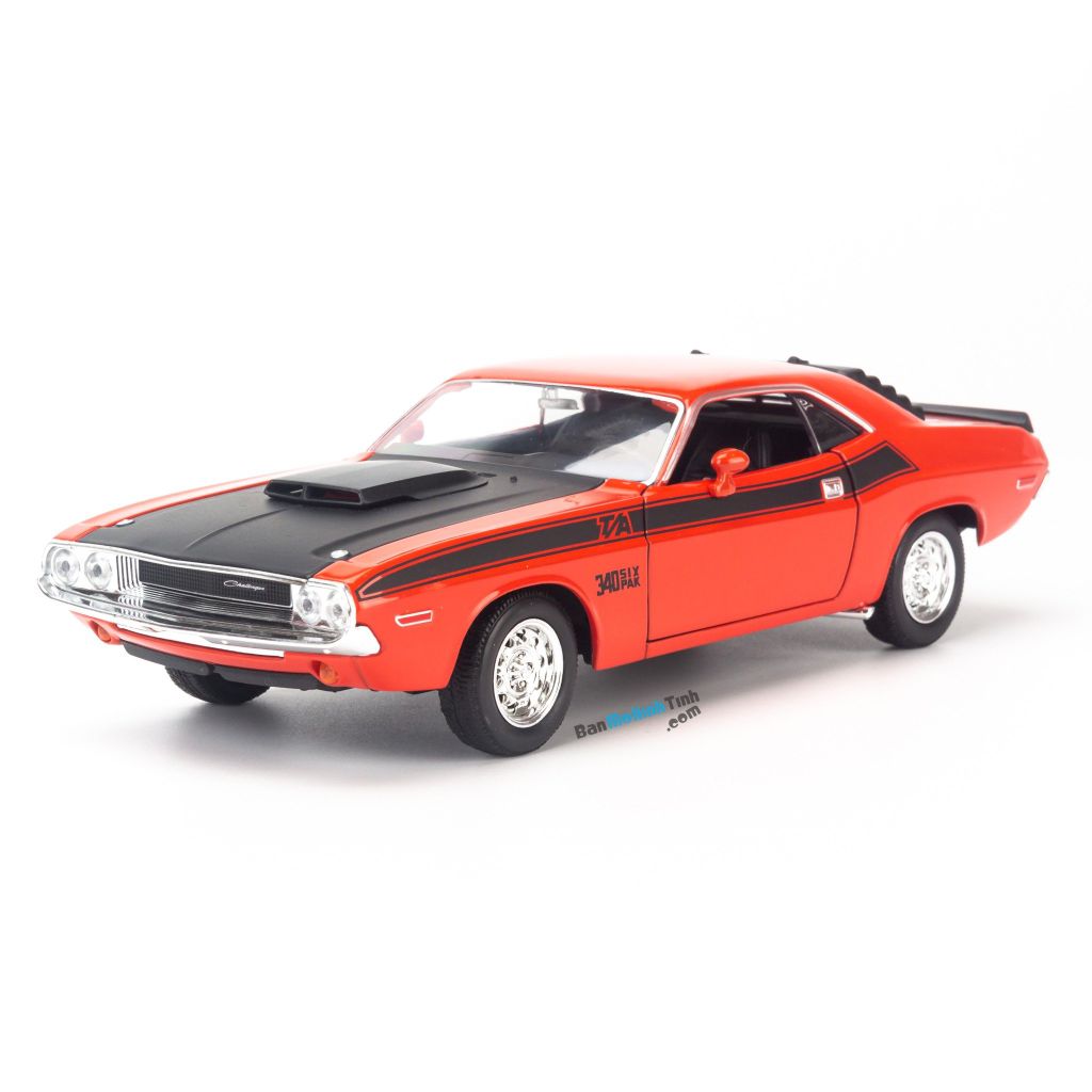 Mô hình xe Dodge Challenger 1970 T/A 1:24 Welly Orange (1)