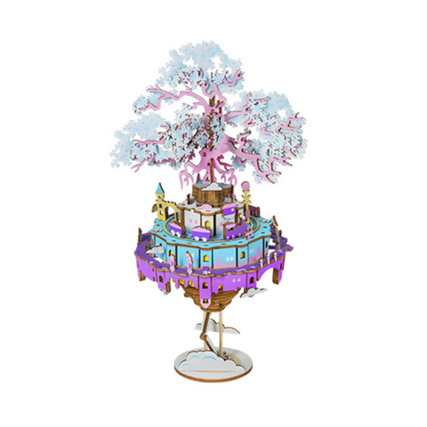 Mô hình gỗ lắp ráp 3D Cloud City Music Box (Hộp Nhạc Thành Phố Trên Mây) - Robotime AM45 – WP008