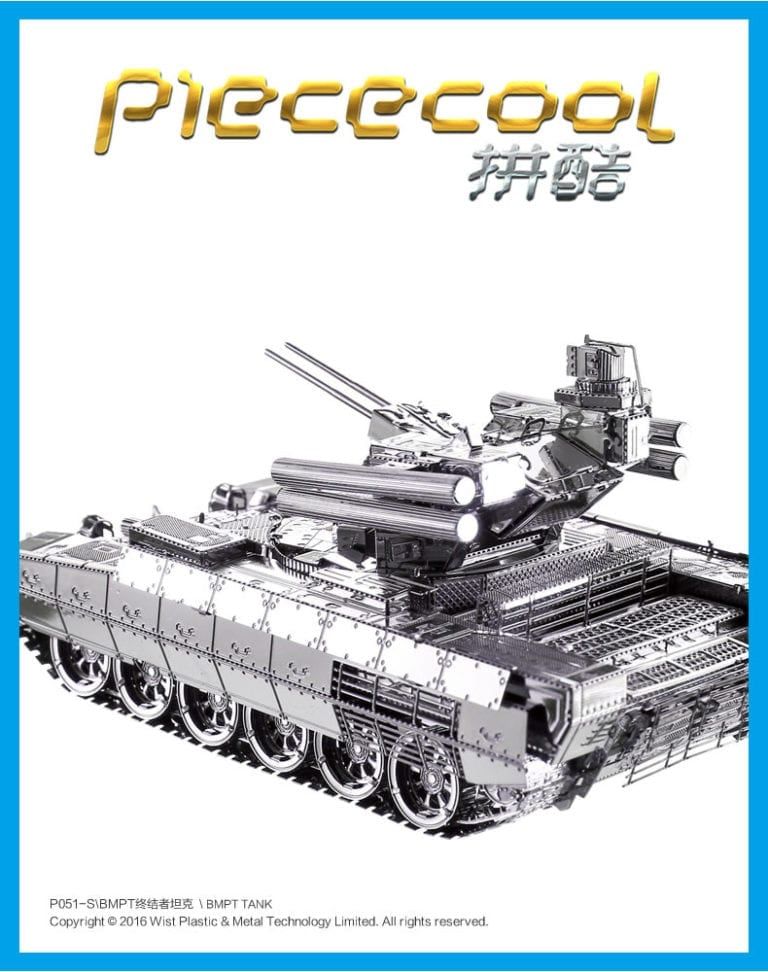 Mô hình kim loại lắp ráp 3D Xe Tăng BMPT (Silver) – Piececool MP132