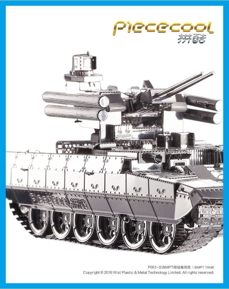 Mô hình kim loại lắp ráp 3D Xe Tăng BMPT (Silver) – Piececool MP132