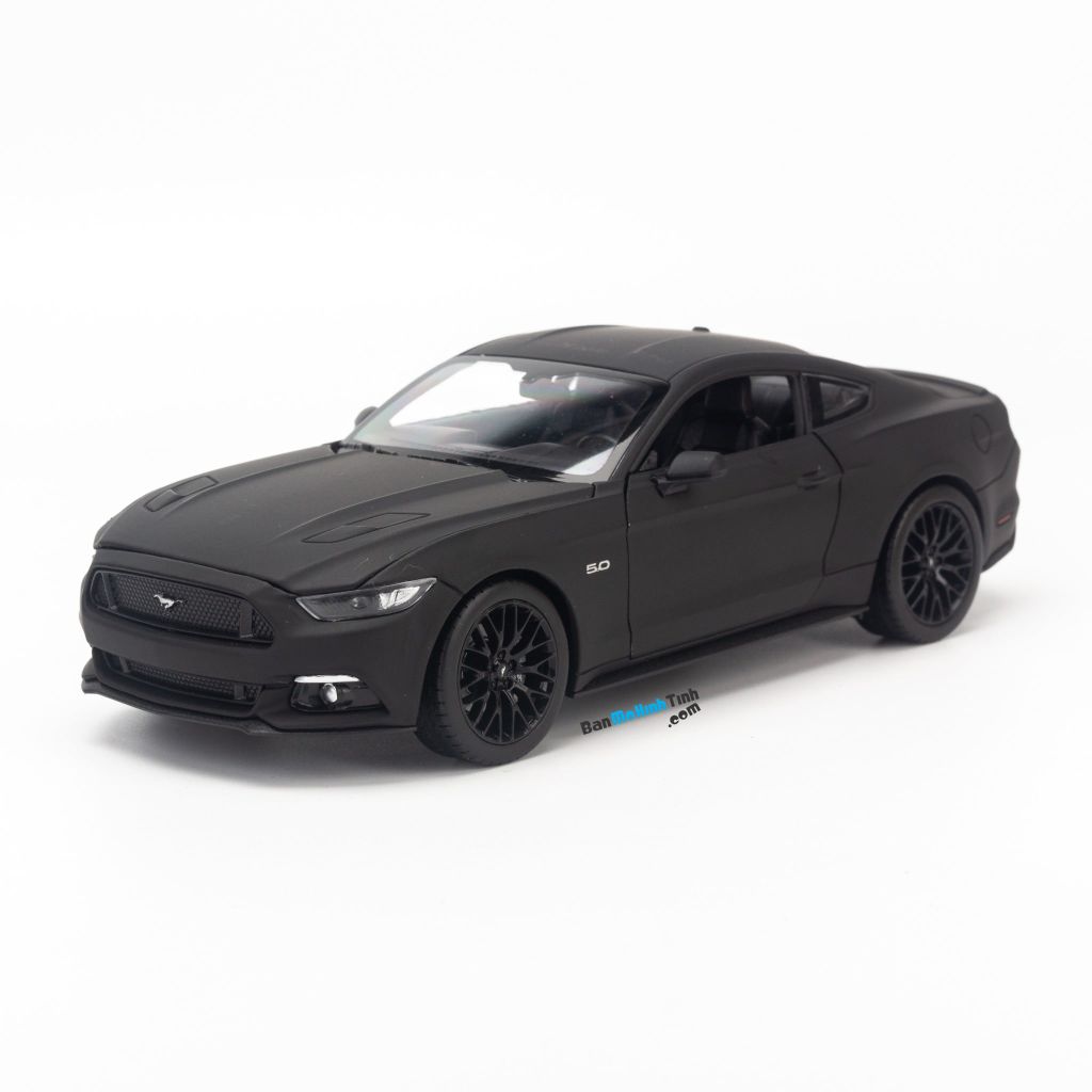 Mô hình xe Ford Mustang GT 2015 1:24 Welly Matte Black (1)