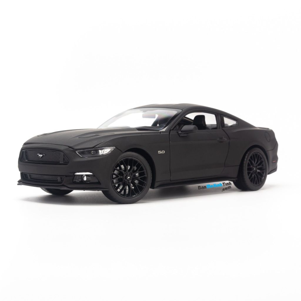 Mô hình xe Ford Mustang GT 2015 1:24 Welly Matte Black (4)