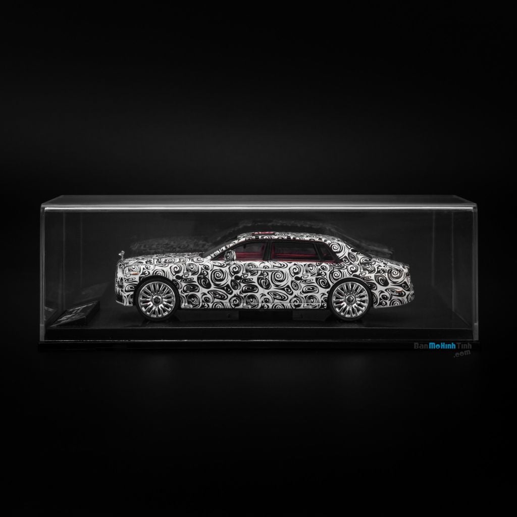 Mô hình xe Rolls Royce Phantom VIII 1:64 Dealer White, Black (5)