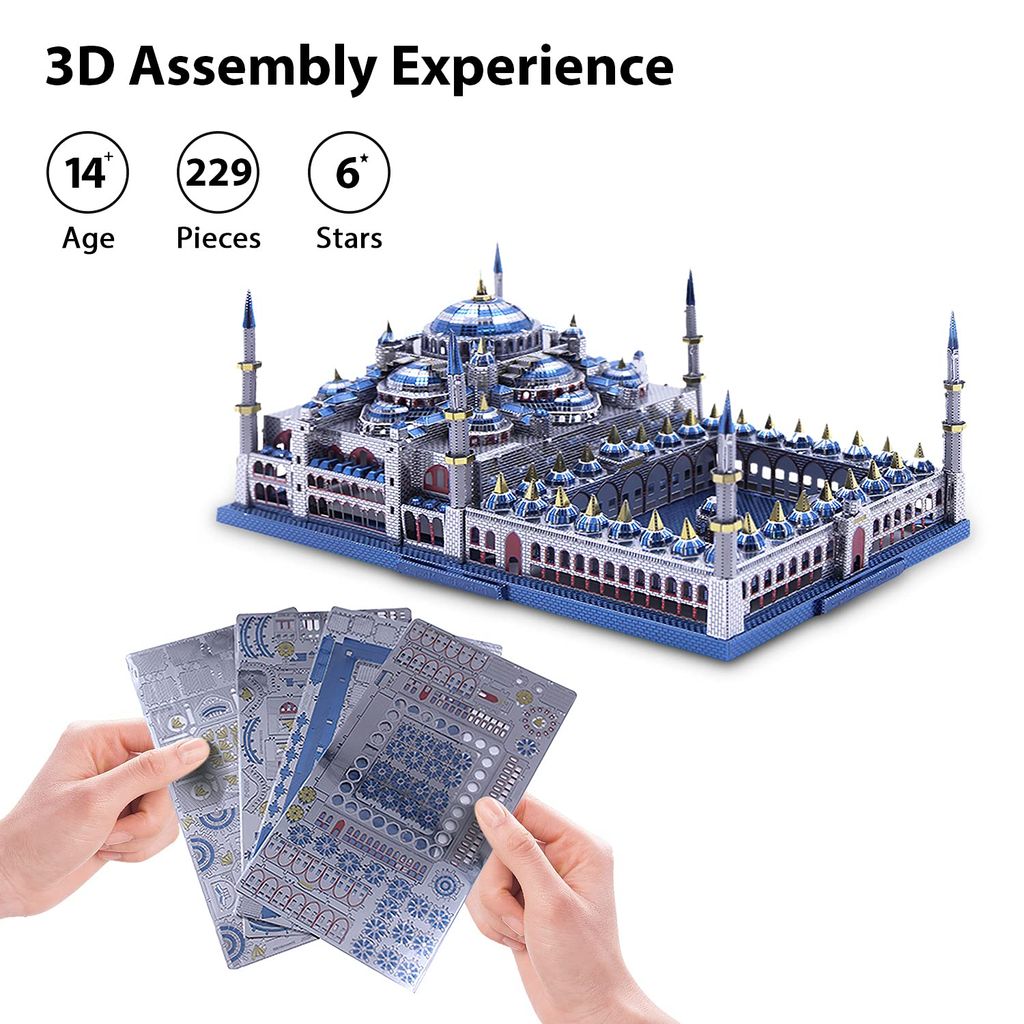 Mô hình Nhà Thờ Hồi Giáo Sultan Mosque lắp ráp kim loại 3D – Microworld MP481