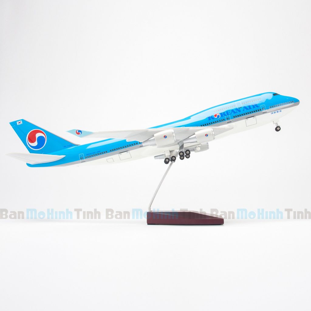 Mô hình máy bay Korean Air 47cm lắp ráp có đèn Everfly