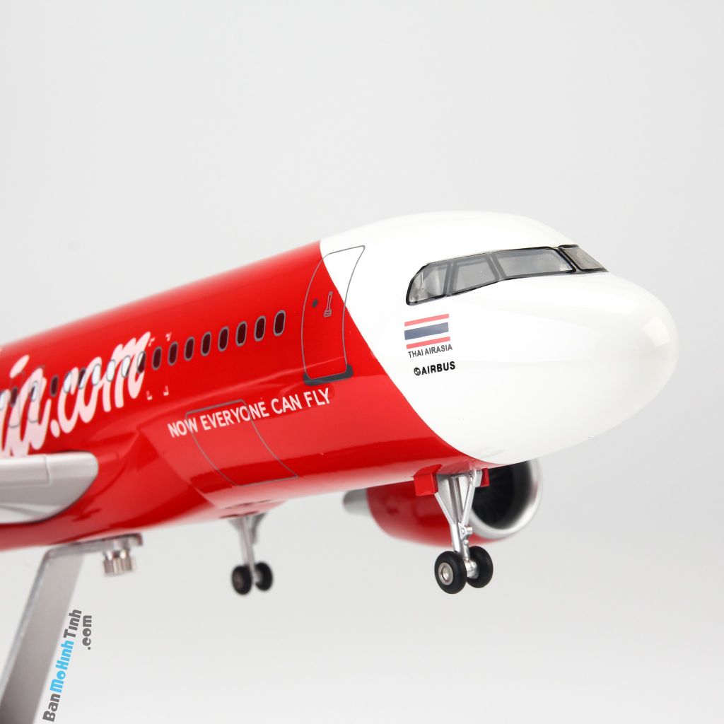 Mô hình máy bay tĩnh Air Asia Airbus A320 47cm LED Everfly giá rẻ (9)
