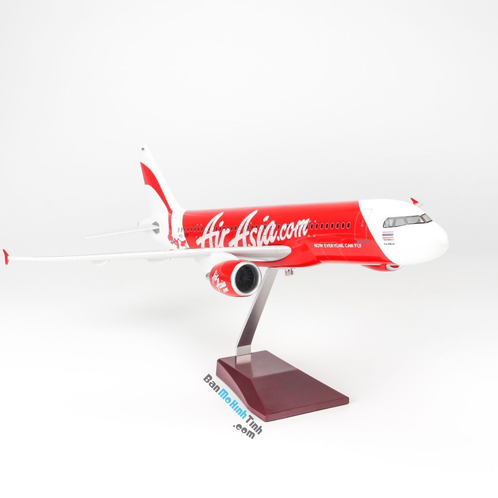 Mô hình máy bay tĩnh Air Asia Airbus A320 47cm LED Everfly giá rẻ (4)