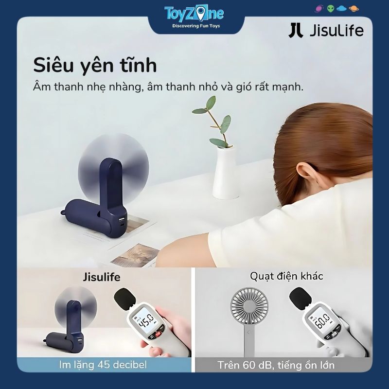 Quạt Cầm Tay Mini 3 Trong 1 Handheld Fan Life8 F8 2000mAh JISULIFE