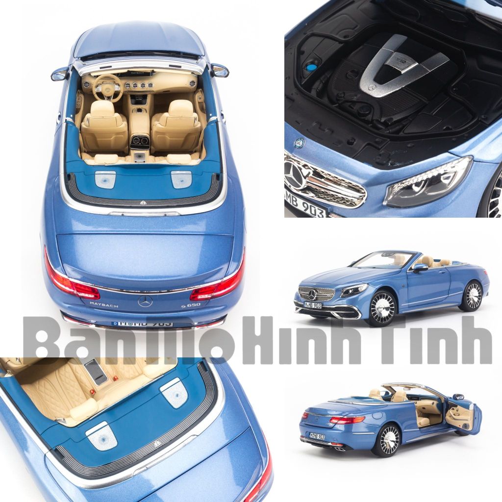 Mô hình xe Mercedes S650 Maybach Convertible 2018 1:18 Norev