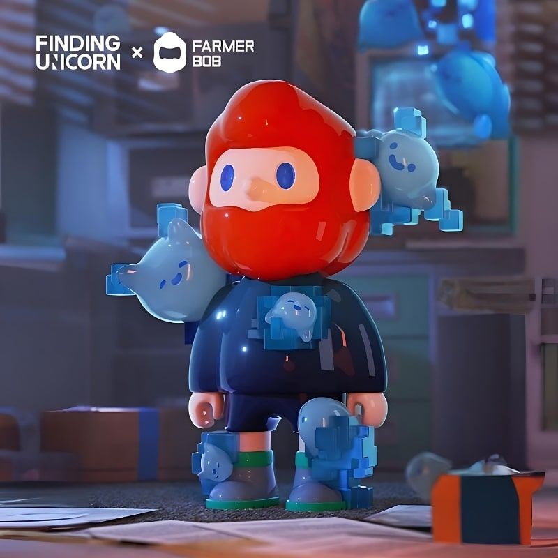 Mô hình đồ chơi Blind box Farmer Bob Next Generation Pixel Universe ( Vũ Trụ Pixel Thế Hệ Tiếp Theo ) 10th Anniversary FINDING UNICORN
