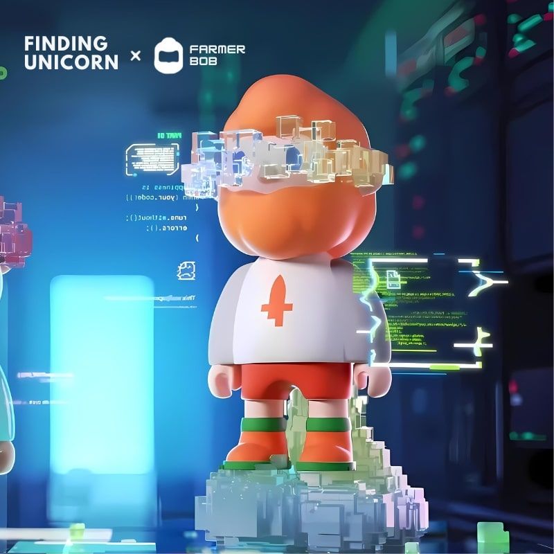 Mô hình đồ chơi Blind box Farmer Bob Next Generation Pixel Universe ( Vũ Trụ Pixel Thế Hệ Tiếp Theo ) 10th Anniversary FINDING UNICORN