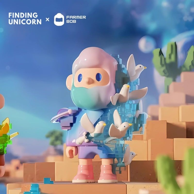 Mô hình đồ chơi Blind box Farmer Bob Next Generation Pixel Universe ( Vũ Trụ Pixel Thế Hệ Tiếp Theo ) 10th Anniversary FINDING UNICORN