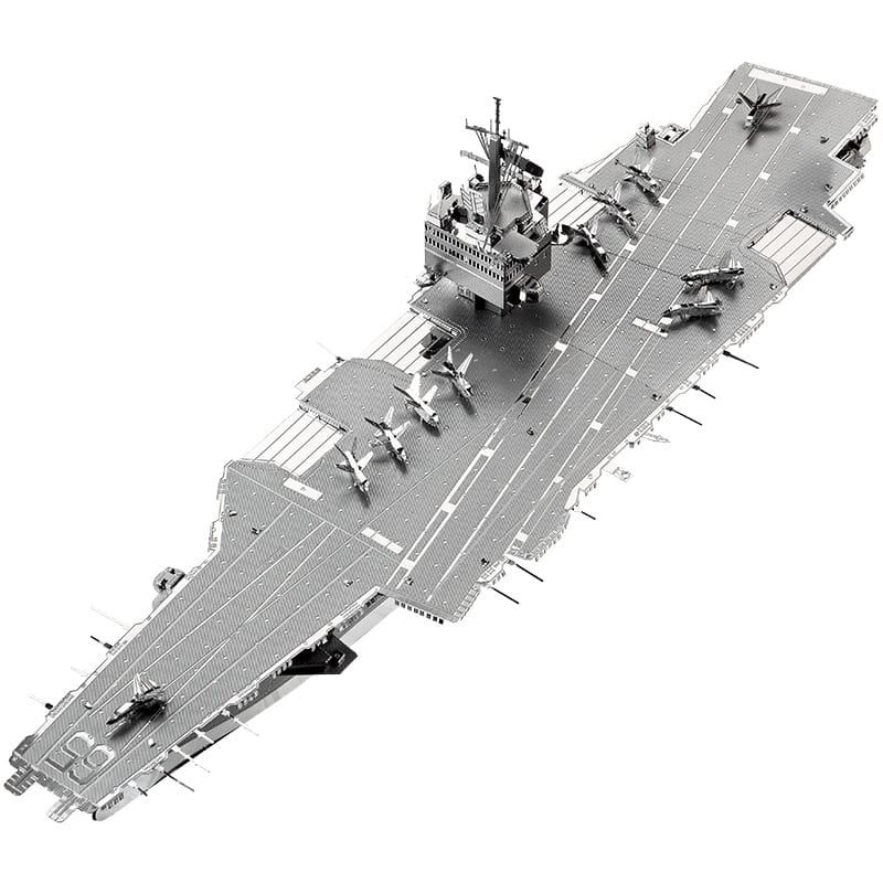 Mô hình kim loại lắp ráp 3D Tàu Sân Bay Uss Enterprise Cvn-65 (Silver) – Piececool MP298