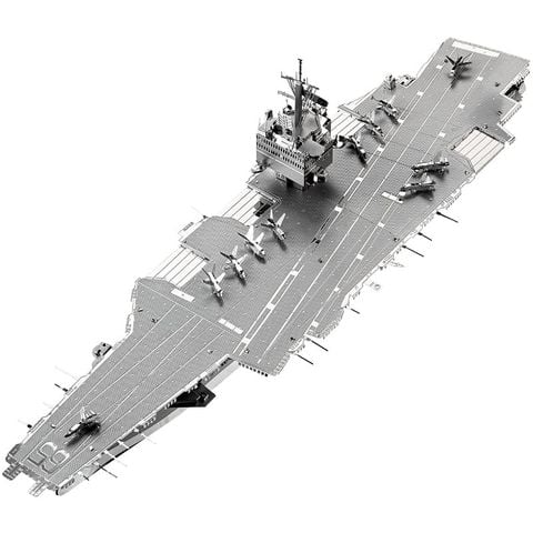 Mô hình kim loại lắp ráp 3D Tàu Sân Bay Uss Enterprise Cvn-65 (Silver) – Piececool MP298