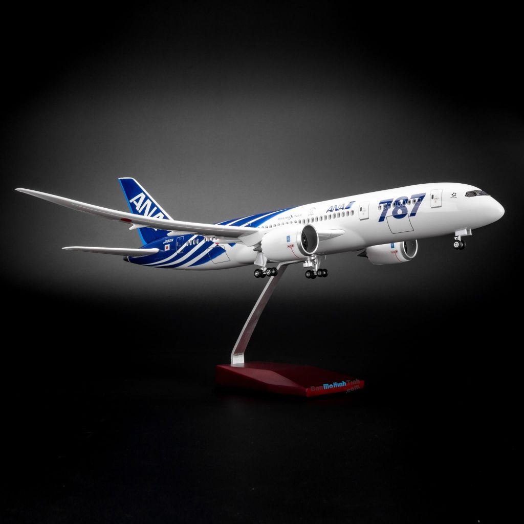 Mô hình máy bay All Nippon Airways ANA Boeing B787 47cm lắp ráp có đèn Everfly