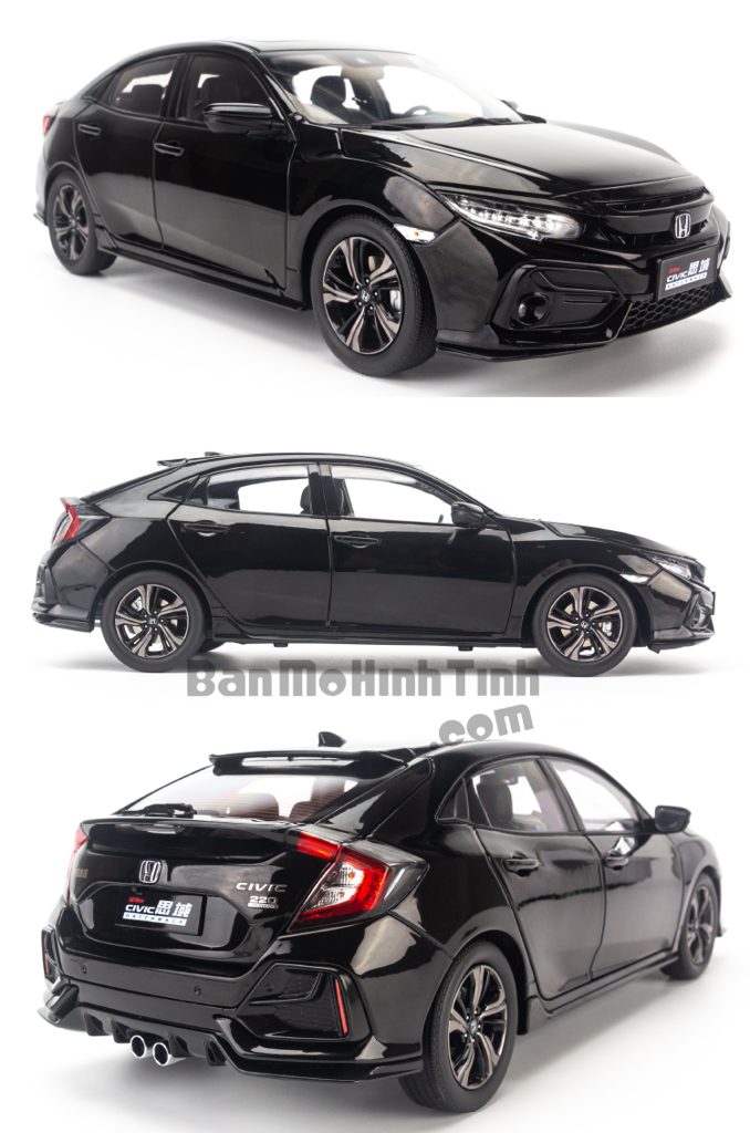 Mô hình xe thể thao Honda Civic Hatchback 2020 1:18 Dealer Black (3)