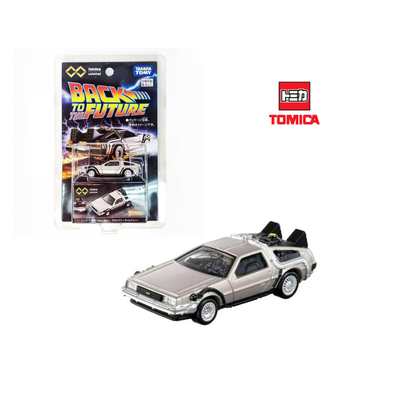 Mô hình xe Back to the Future DeLorean Time Machine 1:64 Tomica Premium Unlimited