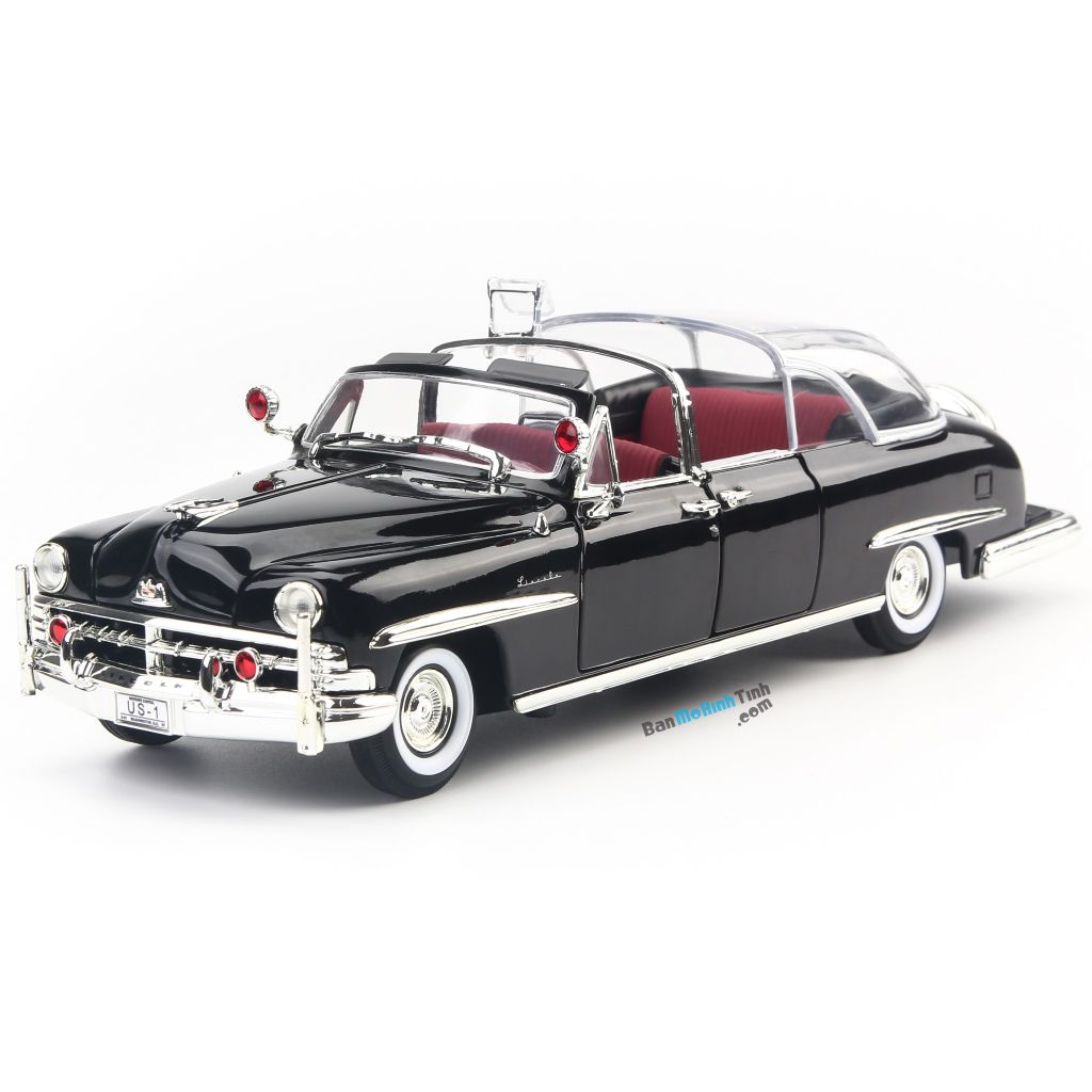 Mô hình xe cổ 1950 Lincoln Cosmopolitian Bubble Top Black 1:24 Yat Ming- 24058 hot nhất việt nam (2)