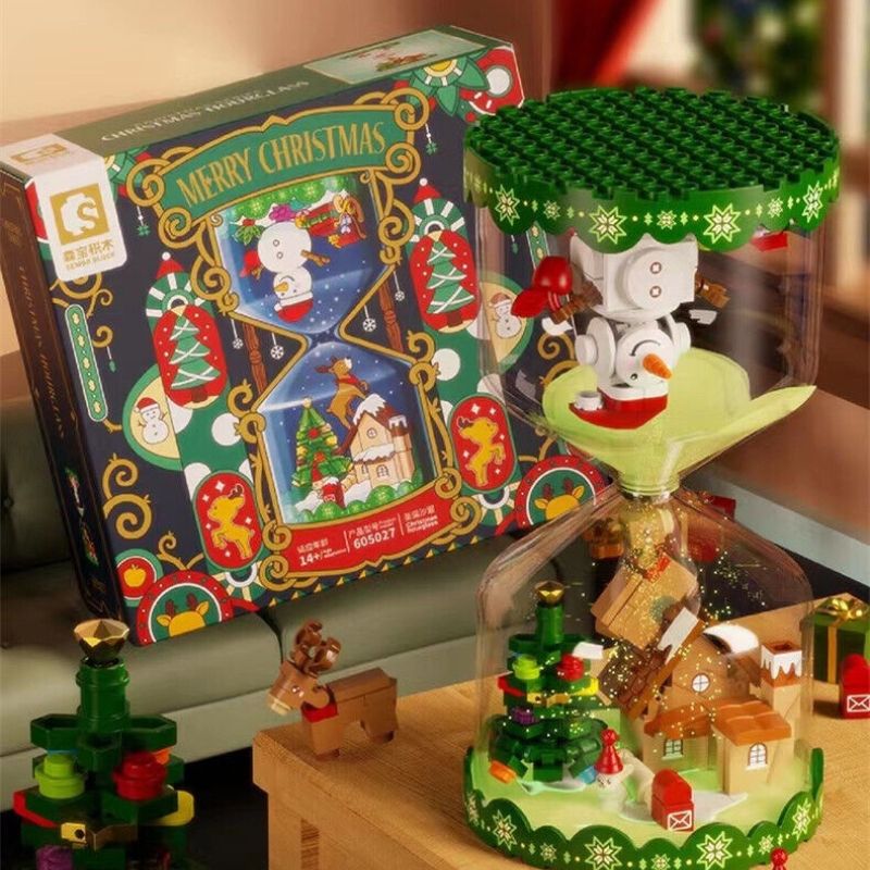 Bộ Đồ Chơi Lắp Ráp Giáng Sinh Mô Hình Đồng Hồ Cát SEMBO