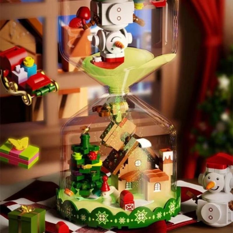 Bộ Đồ Chơi Lắp Ráp Giáng Sinh Mô Hình Đồng Hồ Cát SEMBO
