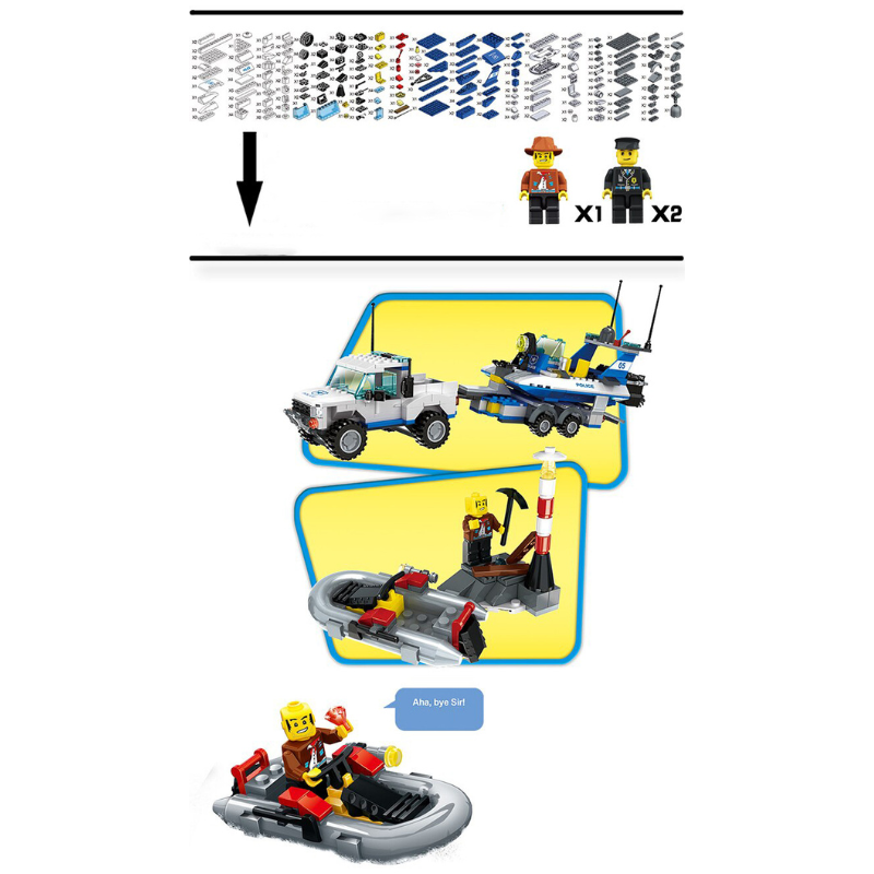 Bộ đồ chơi lắp ráp mô hình Cảnh Sát Wange